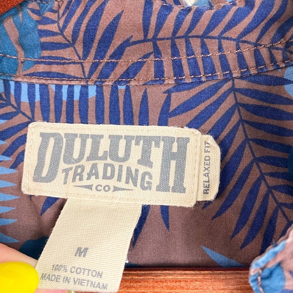 Duluth Trading Co Relaxed Fit Tropical Print Long Sleeve Button Shirt Medium - Picture 11 of 13